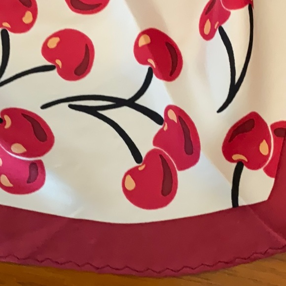 Coach Diamond Cherry Silk Scarf - Picture 8 of 10